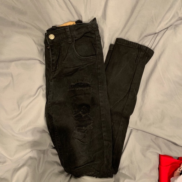 Distressed Black Jeans - Picture 1 of 1